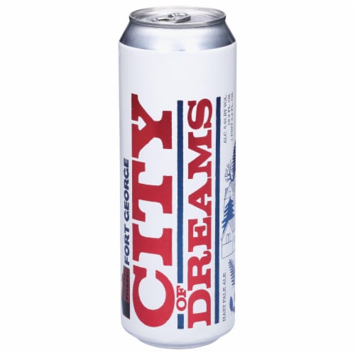 Fort George City of Dreams Hazy Pale Ale Craft Beer Can Perspective: front