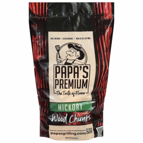 Papa's Premium Hickory Wood Chunks Perspective: front