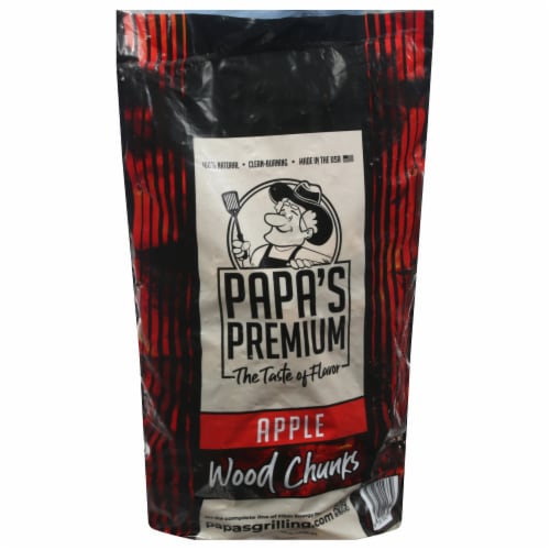 Papa's Grilling Pellets Apple Wood Chunks Perspective: front