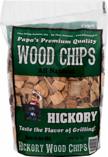 Papa's Hickory Smoking Wood Chips - Natural Perspective: front