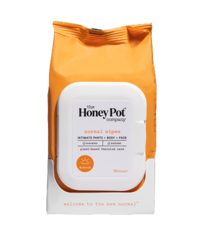 The Honey Pot Normal Feminine Intimate Wipes Perspective: front