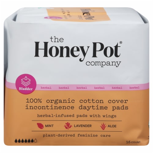 The Honey Pot Company, Postpartum Pads w/Wings, Certified Organic Cotton,  Herbal-infused,12 ct.