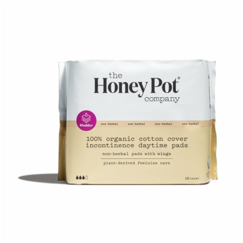 The Honey Pot Incontinence Organic Cotton Non Herbal Daytime Perspective: front