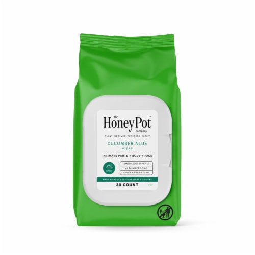 The Honey Pot Company® Cucumber Aloe Wipes Perspective: front