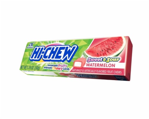 Morinaga™ HI-Chew™ Sweet & Sour Watermelon Candy Box Perspective: front