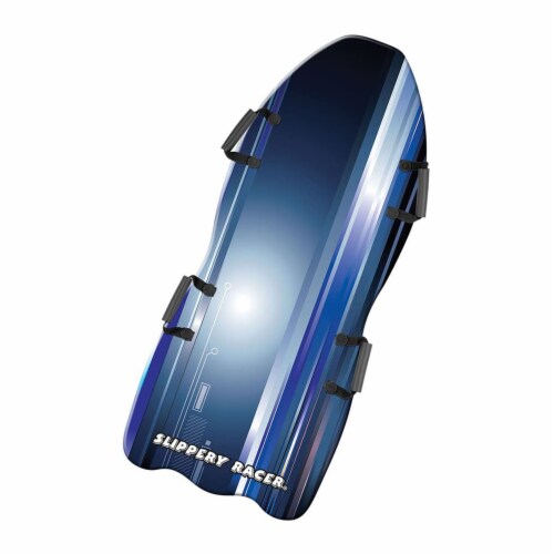 Slippery Racer Downhill Falcon Kids Foam Toboggan Snow Sled, Midnight Hologram Perspective: front