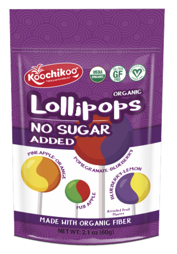 Koochikoo Organic Lollipop Pouch - Assorted Flavors Perspective: front