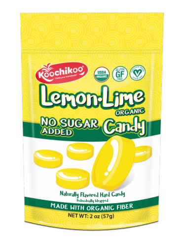 Koochikoo Organic Lemon Hard Candy Perspective: front