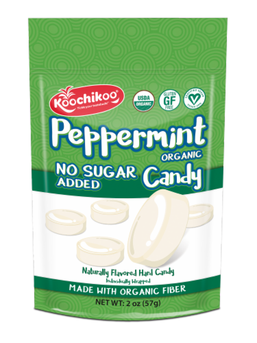 Koochikoo Organic Peppermint Hard Candy Perspective: front