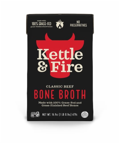 Kettle & Fire Classic Beef Bone Broth Perspective: front