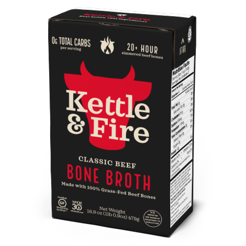 Kettle & Fire Classic Beef Bone Broth Perspective: front