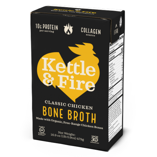 Kettle & Fire Classic Chicken Bone Broth Perspective: front