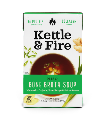 Kettle & Fire Miso Bone Broth Soup Perspective: front