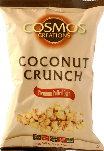 Cosmos Creations Coconut Crunch Puffed Corn Perspective: front