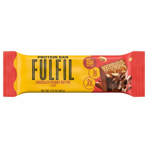 FULFIL Flourless Chocolate Peanut Butter Vitamin & Protein Bar Perspective: front