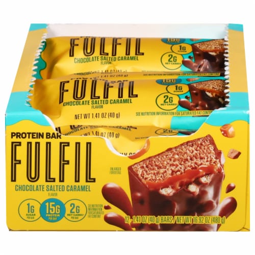 Fulfil Chocolate Salted Caramel Vitamin & Protein Bars Multipack Perspective: front