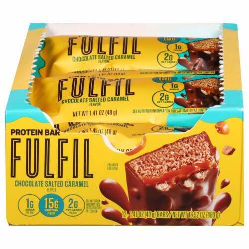 Fulfil Chocolate Salted Caramel Vitamin & Protein Bars Multipack Perspective: front