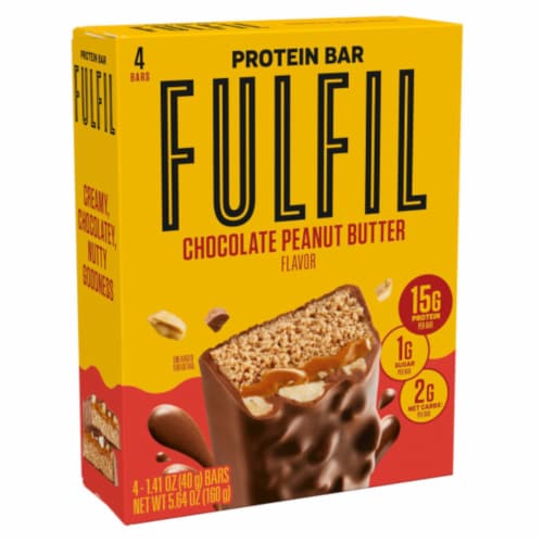 Fulfil Chocolate Peanut Butter Protein Bars Perspective: front