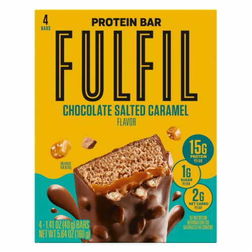 Fulfil Chocolate Salted Caramel Protein Bars Perspective: front