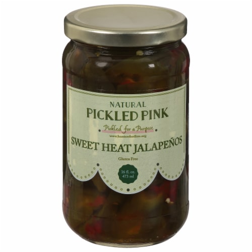 Pickled Pink Sweet Heat Jalapenos Perspective: front