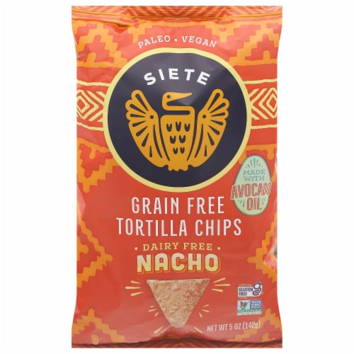 Siete Grain Free Nacho Tortilla Chips Perspective: front