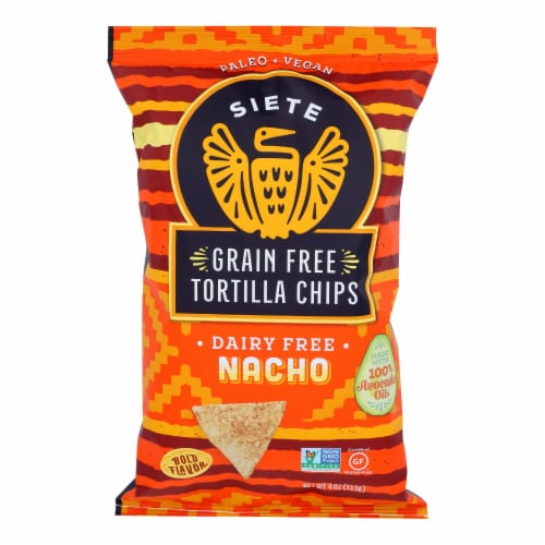 Siete Nacho Grain Free Tortilla Chips Perspective: front
