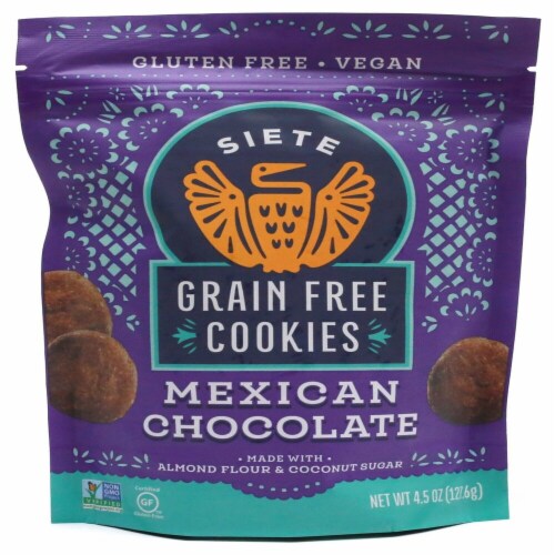 Siete Grain Free Mexican Chocolate Cookies Perspective: front