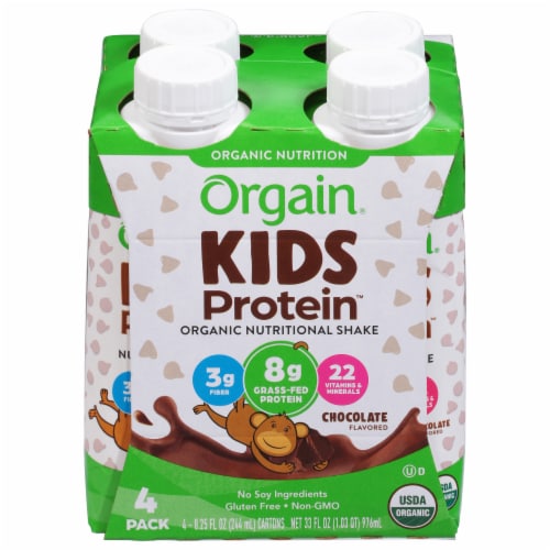 Orgain Clean Protein Protein Shake, Creamy Chocolate Fudge Flavor, 4 Pack - 4 pack, 11 fl oz cartons