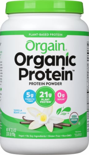 Orgain Organic Vanilla Bean Protein Powder Perspective: front