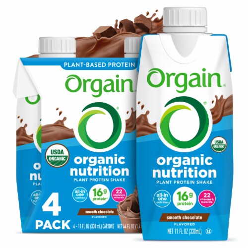 Orgain Organic Nutrition Vegan Protein Shake, Smooth Chocolate Perspective: front
