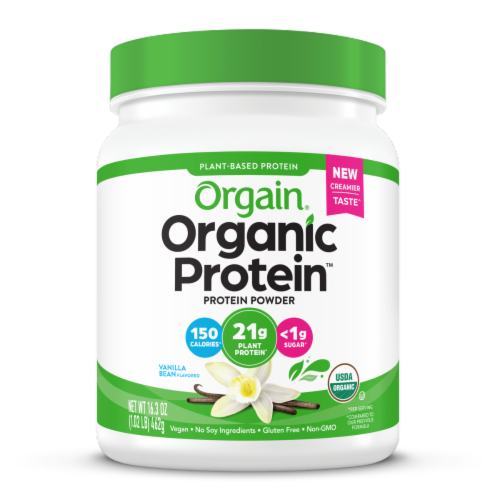 Orgain® Organic Vanilla Bean Flavor Plant-Based Protein Powder Perspective: front