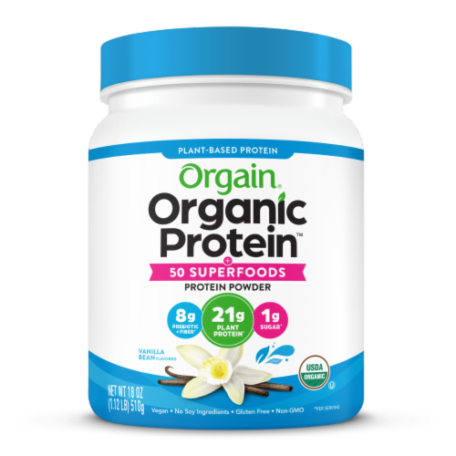 Orgain Organic Plant Based Protein Powder, Vanilla Bean - Vegan