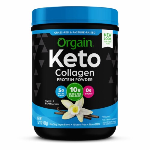 Orgain® Vanilla Ketogenic Collagen Protein Powder Perspective: front