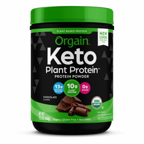 Orgain® Organic Chocolate KETO Plant Protein Powder Perspective: front