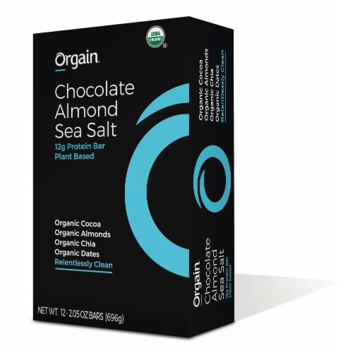 Orgain  Protein Bars   Chocolate Almond Sea Salt Perspective: front