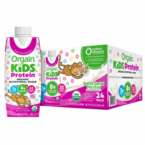 Orgain Healthy Kids Organic Nutritional Shake, Vanilla - 12 pack, 8.25 fl oz cartons