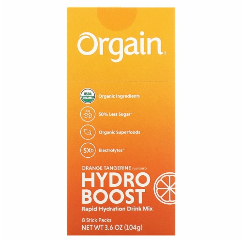Orgain® Hydroboost Orange Tangerine Rapid Hydration Drink Miz Perspective: front