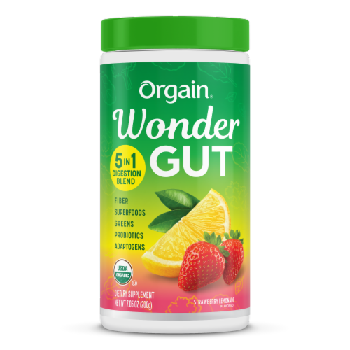 Orgain® Wonder Gut - Strawberry Lemonade Perspective: front