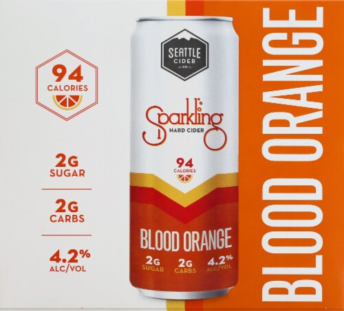Seattle Cider® Blood Orange Sparkling Hard Cider Perspective: front