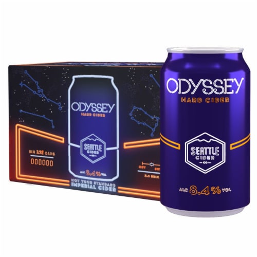 Seattle Cider Odyssey Hard Cider Beer Perspective: front