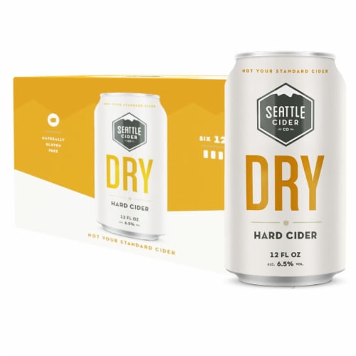 Seattle Cider Dry Hard Cider Beer Perspective: front