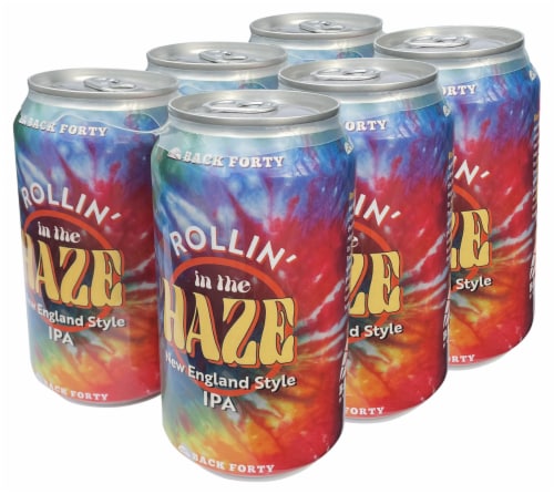 Back Forty Rollin' in the Haze New England Style IPA Beer Perspective: front