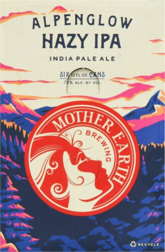 Mother Earth Brewing Alpenglow Hazy IPAs Perspective: front