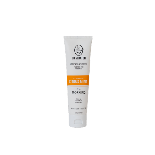 Dr. Squatch Citrus Mint Men's Toothpaste Perspective: front