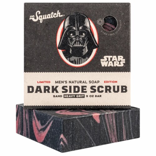 Dr. Squatch® Dark Side Scrub Bar Soap Perspective: front