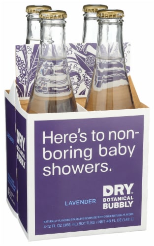 Dry Botanical Bubbly® Sparkling Lavender Soda Bottles Perspective: front