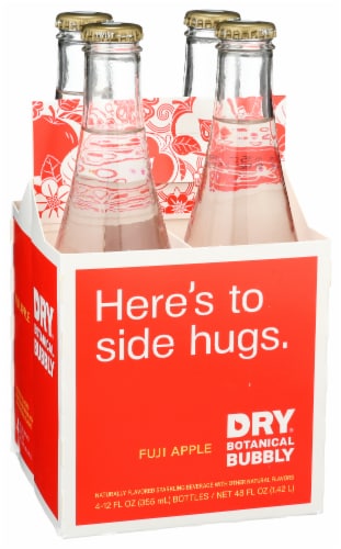Dry Botanical Bubbly® Sparkling Fuji Apple Soda Bottles Perspective: front