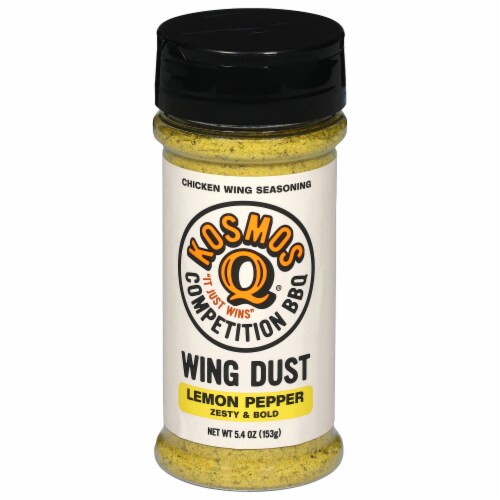 Kosmos Q® Wing Dust® Lemon Pepper BBQ Seasoning Perspective: front