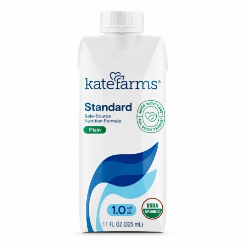 Kate Farms Standard 1.0 Oral Supplement Plain 11 oz. Carton 12 Ct Perspective: front