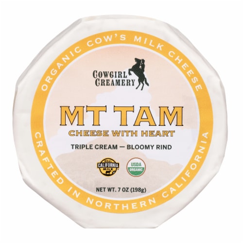 Cowgirl Creamery MT TAM Triple Cream Bloomy Rind Cheese Perspective: front